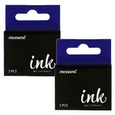 모나미 만년필 잉크 카트리지 5p, 52 달빛 머금은 강가(Indigo), 2개입