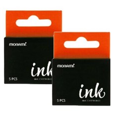 모나미 만년필 잉크 카트리지 5p, 09 노을 지는 사막(Orange), 2개입