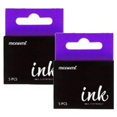 모나미 만년필 잉크 카트리지 5p, 23 붉게 물든 포도송이(Purple), 2개입