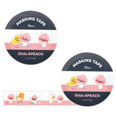 카카오프렌즈 리틀프렌즈 마스킹 테이프 폭 15mm x 길이 7m, 9 리틀 어피치, 2개입