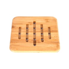 리빙팝 도톰 대나무 단열 냄비받침 19.5cm, J, 1개