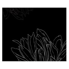 잇디자인 블랙플라워 주방시트지, 1개