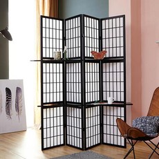 베스트리빙 대청선반 4단 파티션, 블랙