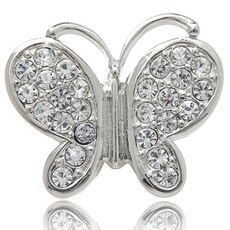 Luvice 施華洛世奇水鑽蝴蝶高爾夫球標, A鍍銠, 1個