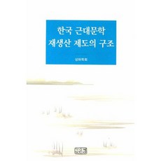 韓國近代文學再生產制度的構造, 尙虛學會 著, 深泉