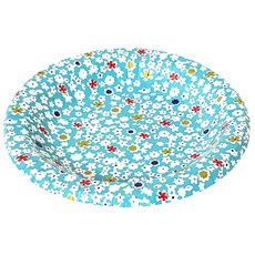 정원디앤피 투고팩 꽃무늬 파티 일회용 종이접시 소 140 x 140 mm, 1개입, 90개