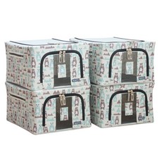 가쯔 폴라캐릭터 와이어 리빙박스 고급형, 폴라베어, 24L, 4개