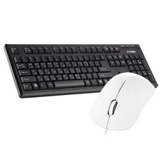 현대 키보드 Black HD-K2050 + 무소음 옵티컬 마우스 마우스 HD-M5500, HD-K2050, HD-M5500, WH