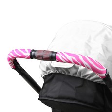 마니또 클린그립 유모차 핸들커버 리안 스핀 전용, 지브라핑크, 1개