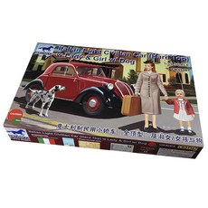 BRONCO 1:35 意大利硬頂小型汽車女寵物狗套組塑料模型, 1個