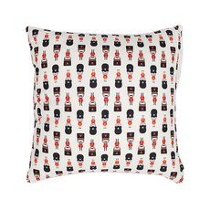 Ein Haus 士兵印花靠枕套, 白色的