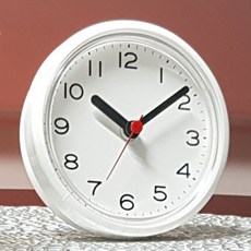 MANIANDSOL 浴室吸盤防水時鐘 12*12cm, 白色的