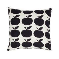 Ein Haus 蘋果印花靠枕套, 黑色