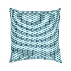 Ein Haus 魚花紋靠枕套, 藍色