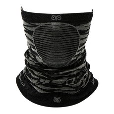 圖案印花夏季運動護頸面罩, 黑色 + 灰色