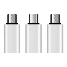 칼론 USB TYPE C to micro 5pin 변환젠더, 28mm, 실버, 3개