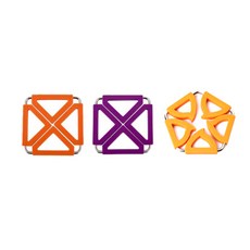Dual 鍋墊 方形 橘色 + 紫色 + 五角形 橘色, 混合顏色, 1套
