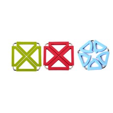 Dual 鍋墊 方形綠色 + 紅色 + 五角形藍色, 混合顏色, 1套