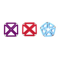 Dual 折疊隔熱墊 方形 紫色+紅色+五角形 藍色, 混色, 1套