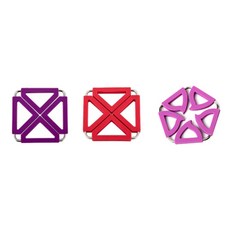 Dual 鍋墊 方形紫色 + 紅色 + 五角形紫色, 混合顏色, 1套