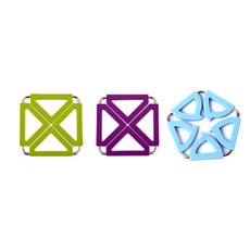 Dual 折疊隔熱墊 方形 綠色+紫色+五角形 藍色, 混色, 1套