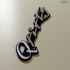 그리븐 인피니티 샌드 튜닝 차량용 엠블럼 70218, Q50, 미러 크롬