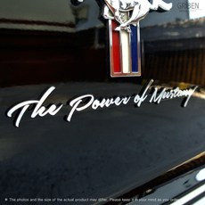 GRIBEN 福特野馬 The power of mustang 標語汽車徽章, 鏡面鍍鉻