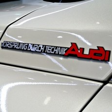 GRIBEN 奧迪 標語 汽車 車用 徽章 30093, 銀色