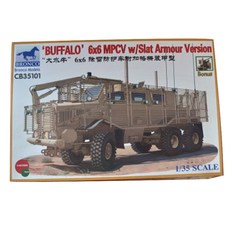 BRONCO BRO3105 1:35 Buffalo 6 x 6 격자 장갑형 지뢰제거차 밀리터리 프라모델, 1개