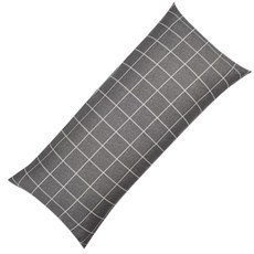 Ein Haus 格紋長條抱枕 B款, 深棕色