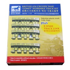 BRO3249BRONCO 1:35 Comet坦克可變卡特彼勒零件配件, 1 個