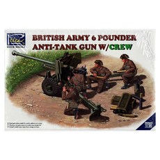 RIICH RCH3345 1:35 英國軍 6Pdr 炮兵組 4人組 塑膠模型, 1套