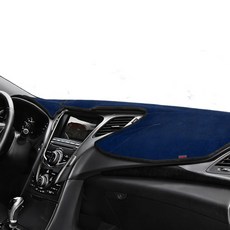 CARTEM 絲絨防滑儀表板避光墊 雙龍, 藍色 + 黑色邊框, Rexton/New Rexton ~2005年