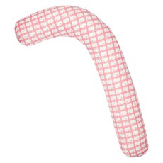 Ein Haus 綿羊圖案彎曲身體枕, 粉色的