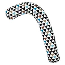 Ein Haus 三角形圖案彎曲身體枕, 白色的