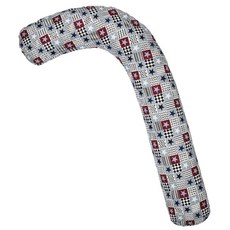 Ein Haus 星星圖案彎曲身體枕, 紅色