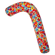 Ein Haus 花朵圖案彎曲身體枕, 紅色