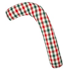 Ein Haus 格紋印花棉質拐杖造型抱枕 S號, 紅綠
