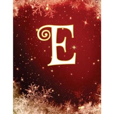 E: Monogram Initial E Christmas Notebook/Journal/Diary 100 Pages 8.5 X 11 Paperback, Createspace Independent Publishing Platform