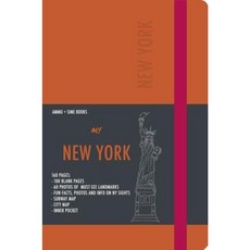 New York Visual Notebook: Orange Juice Imitation Leather, Sime Books