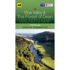 Walker's Map Wye Valley & the Forest of Dean Folded, AA Publishing