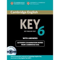 Cambridge English Key 6 Self-Study Pack (Student's Book with Answers and Audio CD) Paperback, Cambridge University Press