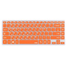 파인피아 삼성 노트북 NT540U4C 전용 문자인쇄키스킨 SS03, ORANGE, 1개