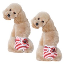 Petnine 犬貓海軍條紋生理褲 紅色, L, 2個, 1入