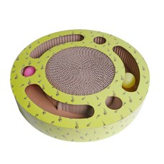 포와이즈 고양이 스크래처 앤 플레이 원형, 혼합 색상, 1개