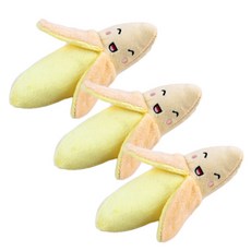 펫나인 강아지와고양이 과일야채 사운드 토이, 바나나, 3개