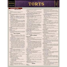Torts: Quickstudy Laminated Reference Guide Loose Leaf, Barcharts