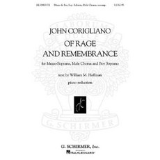 Of Rage and Remembrance for Mezzo-Soprano Male Chorus and Boy Soprano Paperback, G. Schirmer