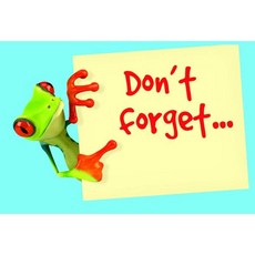 Don't Forget Frog Postcards Novelty, Abingdon Press