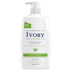 피앤지 아이보리 바디워시 알로에 펌프 포함 30OZ, 887ml, 1개